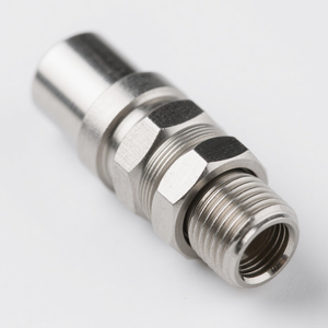Service d'usinage CNC personnalisé de haute qualité 1/2 InchMale Plug Straight Clamp RF Connector Fabrication de précision - Product Image 2