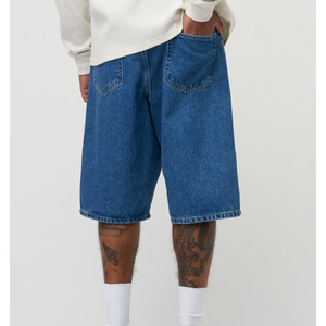 Men's Modern Fit Jorts Casual Straight Jeans Style <b>Light</b> Washed Breathable Denim Solid Color Great for <b>Lounge</b> Outdoor Use Mid - Product Image 2