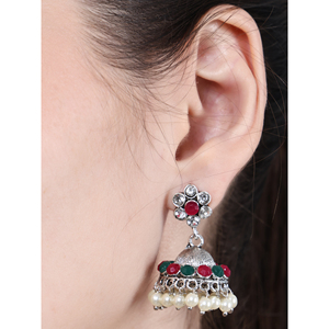 Gargantilla Verde Oxidado con Perlas de Imitación y Diamantes, Cadena de Eslabones Moderna con Forma de Flor, Joyería Religiosa Cristiana para Bodas - Product Image 6
