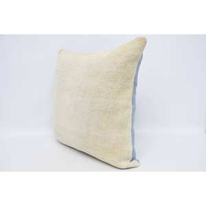 Oreiller en laine Kilim turc à rayures subtiles 28x28 pouces coussin décoratif tissé de conception de feuille Vintage moelleux de luxe pour une utilisation sur canapé - Product Image 4