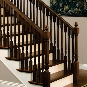 High Quality <b>Stair</b> Accessories Red Oak Newel Post 4210 Traditional Simple and Elegant for any indoor and outdoor staircase - Product Image 6