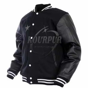 2025 dernière conception hommes grande taille université veste respirant col montant manteau d'hiver de haute qualité prix de gros - Product Image 1