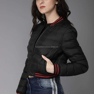 Veste matelassée pour femmes Veste coupe-vent chaude matelassée col montant Zip Manteau matelassé Veste matelassée - Product Image 1