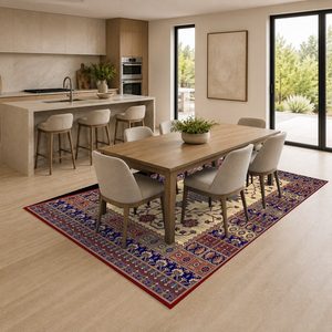 Alfombra de Área Chenille LXDP-0392 de RUGS DEPOT, Roja Borgoña, Tradicional Oriental, Impresa Digitalmente, Lavable a Máquina, Antideslizante, Venta al Por Mayor - Product Image 4