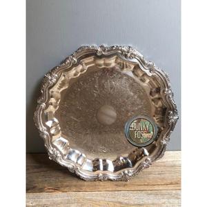 Plateau de service rond en laiton en métal de conception antique faite à la main pure avec finition polie en métal doré pour servir la nourriture aux fruits - Product Image 5