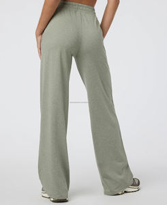 กางเกงผ้าฟลีซโอเวอร์ไซส์เอวกลางเอว100% ผ้าฝ้ายผ้าฟลีซโอเวอร์ไซส์สำหรับผู้หญิงขนาด XL สไตล์ลำลองกันน้ำสำหรับฤดูใบไม้ผลิ - Product Image 3