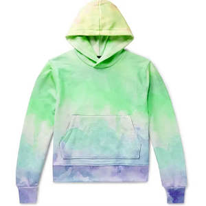 Nueva moda 100% algodón Tie Dye sudaderas con capucha para hombres Streetwear estilo Casual con Color sólido última colección de invierno - Product Image 3