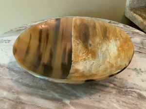 Élégant petit bol à salade en corne naturelle, fabriqué à la main, riche et brillant, marbrure, outil de service pour amoureux de la nature, prix de gros, artisanat HF - Product Image 2