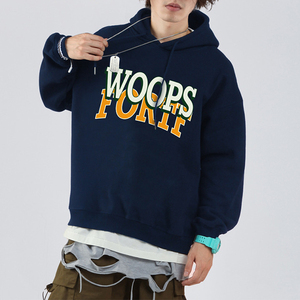 Factory Supply Cotton Polyester Puff Printing Heavyweight Blank Plain Embroidery Puff Printing Winter Unisex Custom <b>Hoodies</b> <b>Men</b> - Product Image 6