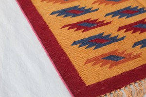 Hand Woven Durry <b>Rug</b> Geometric Pattern Washable for <b>Bedroom</b> and Living Room - Product Image 4