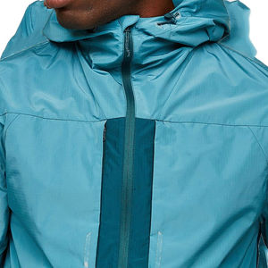 Veste coupe-vent réfléchissante légère personnalisée en vente chaude pour hommes, polyester, nylon, imperméable - Product Image 4