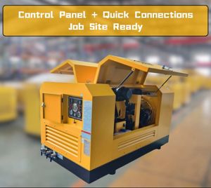 Compresseur d'air à piston silencieux à essence, configuration stationnaire, multi-tension (110/220/380V), refroidi par air - Product Image 4