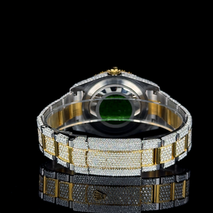 Reloj Deportivo de Acero Inoxidable de 41 mm para Hombre, Calidad VVS, Cristal, Chapado en Oro Amarillo, Movimiento de Cuarzo ETA, Analógico, Resistente al Agua 3 BAR, Moda - Product Image 4