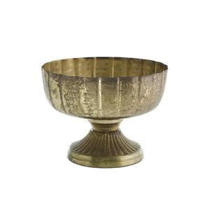 Vase en métal élégant avec travail exclusif pour le bureau et la décoration intérieure vase en métal de forme et taille personnalisées poli doré - Product Image 4