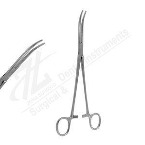 Pinzas para arteria Roberts, junta de tornillo de 22,0 cm, abrazadera hemostática médica dentada plana curvada, fabricante de pinzas Roberts de Pakistán - Product Image 1