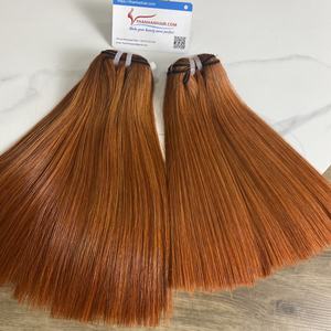 Extensiones de cabello humano Remy vietnamita crudo 100% de alta calidad de trama recta súper doble dibujada - Product Image 3