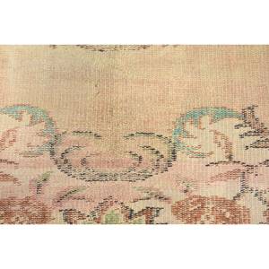 Vintage 17X52 pies Beige turco alfombra clásica área grande rectángulo abstracto Patchwork diseño lana algas marinas látex para uso en el pasillo - Product Image 5