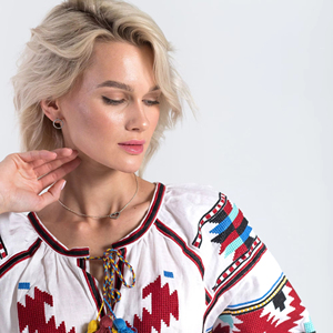 Nuevo Vestido producto ropa de mujer hermoso trabajo bordado manga completa Vyshyvanka bohemio largo Lino vestidos ucranianos - Product Image 1