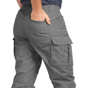Nouveau pantalon cargo pour hommes taille moyenne confortable avec fermeture élastique et bouton Style décontracté - Product Image 2