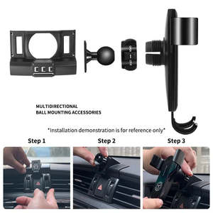 Soporte para Teléfono Móvil de Coche de Aleación de Aluminio ABS, Soporte Estable para Coche al por Mayor para Lexus LX570 2016-2020, Paquete en Caja Incluido - Product Image 4