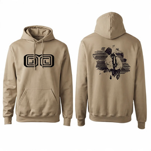 Pull à capuche en coton polaire avec strass de haute qualité Conception avant/arrière Commande en gros OEM Logo/marque Pull à capuche pour hommes - Product Image 5