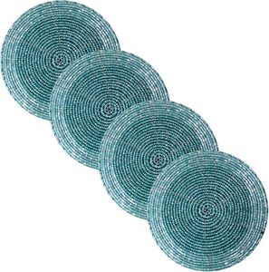 Best Theme Design Glass Beads <b>Table</b> <b>Coaster</b> Best for Parties and Other Functions Tableware Decorative Beast Design <b>Coaster</b> - Product Image 3
