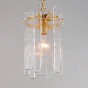 Gracefully flowing molten glass panels with uniquely organic aesthetic encircle rings of rich Darkened Bronze metal - Product Image 2