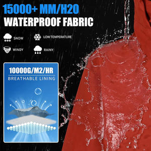 Veste de ski sur mesure OEM Vêtements d'extérieur d'hiver Tissu coupe-vent imperméable Capuche chauffante Fermeture éclair Marque privée Options d'impression de logo - Product Image 3