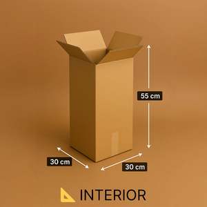 Boîtes rigides 30x30x55 cm en carton double ondulé résistant pour l'emballage d'expédition et le stockage, 2 mm d'épaisseur - Product Image 2