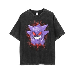 T-shirts vintage pour hommes à imprimé graphique surdimensionné et à épaules tombantes personnalisés de créateur - Product Image 1