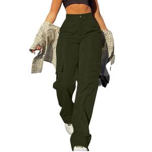 Casual Stylish Lightweight Woman Trousers Custom Design Quick-Dry Cargo Pants Women 100% Organic Cotton Cargo Jogger - Product Image 3