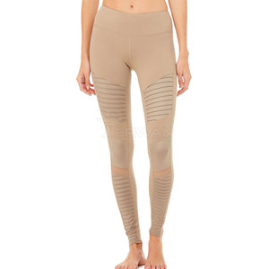 Logotipo personalizado Leggings de gimnasio para mujer Patrón sólido Ropa de yoga con cintura elástica Venta en línea Leggings de yoga para mujer - Product Image 1