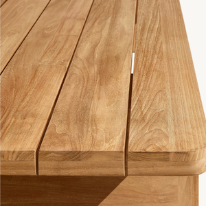 Mesa de comedor rectangular con un estilo moderno y sencillo, adecuada para uso en exteriores y duradera. - Product Image 4