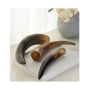 Authentique corne à boire viking rustique style médiéval tasse guerrier chope gobelet fait à la main sculpté navire nordique naturel - Product Image 4