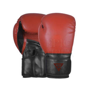 Guantes de boxeo para hombre, cuero PU, alta calidad, transpirables, cómodos, entrenamiento, Sparring, logotipo personalizado, OEM, directo de fábrica, venta al por mayor - Product Image 1