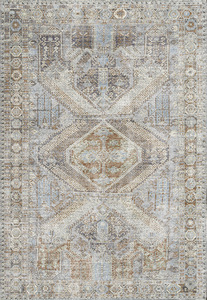 Adiva Turkish <b>Rug</b> Machine Made Jacquard Geometric Pattern Washable Cotton Backing Non-Slip Home Use 20 Ft Low Pile <b>Thin</b> - Product Image 5