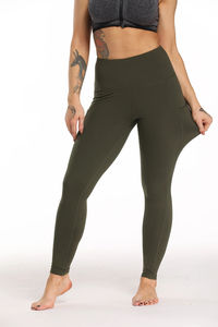 Mallas de yoga multicolor al por mayor pantalones de entrenamiento transpirables con Bolsillos y cintura alta personalizados de talla grande - Product Image 5