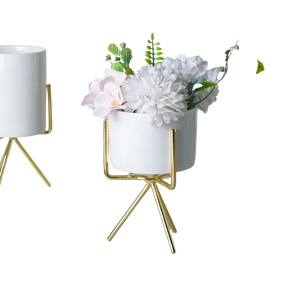 Jardinières à fleurs avec logo personnalisé Finition colorée Design Décor d'intérieur Jardinière de sol Design pour salon Pots de fleurs en métal - Product Image 2