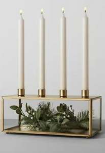 Portavelas Votivo Rectangular Hecho a Mano de Vidrio y Metal para Decoración de Mesa de Boda y Regalo de Decoración del Hogar - Product Image 3