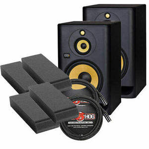 Par de Monitores de Estudio Autoamplificados Bi-Amplificados Profesionales KRK RP8 G4 Originales, Negros y Blancos - Product Image 1