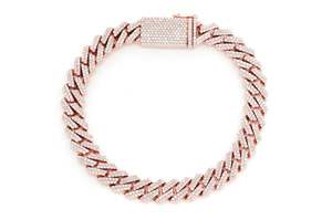 Pulsera de eslabones cubanos para mujer y hombre, joyería de estilo Hip Hop, con incrustaciones HPHT CVD Lab, rapero cultivado, cadena de eslabones cubanos - Product Image 2