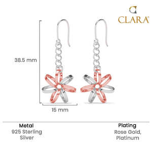 Pendientes florales de plata de ley 925 para mujeres y niñas, regalo perfecto - Product Image 5