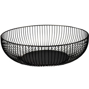Panier à fruits multifonctionnel en métal, écologique, pour l'organisation des aliments, design élégant, couleur noire, pour la cuisine - Product Image 2