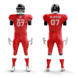 Ensemble d'uniformes de football américain pour hommes adultes personnalisable, respirant, 100% polyester, anti-UV, antibactérien, séchage rapide, taille plus - Product Image 3