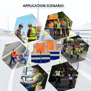 Ropa de Trabajo para Exteriores, Nuevo Diseño, Chaleco de Seguridad de Alta Visibilidad, Transpirable, de Poliéster, Alta Calidad, MOQ Bajo - Product Image 5
