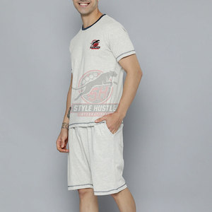 Servicio OEM Conjunto de Camiseta y Pantalones Cortos Transpirables de Verano para Hombre, Hechos de Algodón, Venta al Por Mayor - Product Image 2
