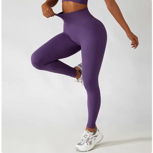 Proveedor de fábrica MOQ bajo Ropa de mujer Cintura alta Yoga 2 piezas de manga larga y Leggings Conjunto de entrenamiento para mujeres - Product Image 5