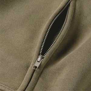 Sudadera con capucha personalizada con cremallera completa, 500 GSM, 100% algodón, gruesa para invierno, doble capa, con cremallera frontal completa - Product Image 5