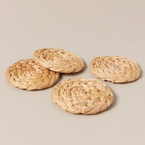 Custom many designs natural water hyacinth <b>coaster</b> good deal <b>drink</b> <b>coasters</b> for table decor - Product Image 3