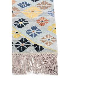 Tapis Manchaha bleu noué à la main en laine et soie de bambou, épaisseur 10 mm, motif géométrique abstrait pour la maison, couloir, modèle rectangulaire - Les-1814 - Product Image 4